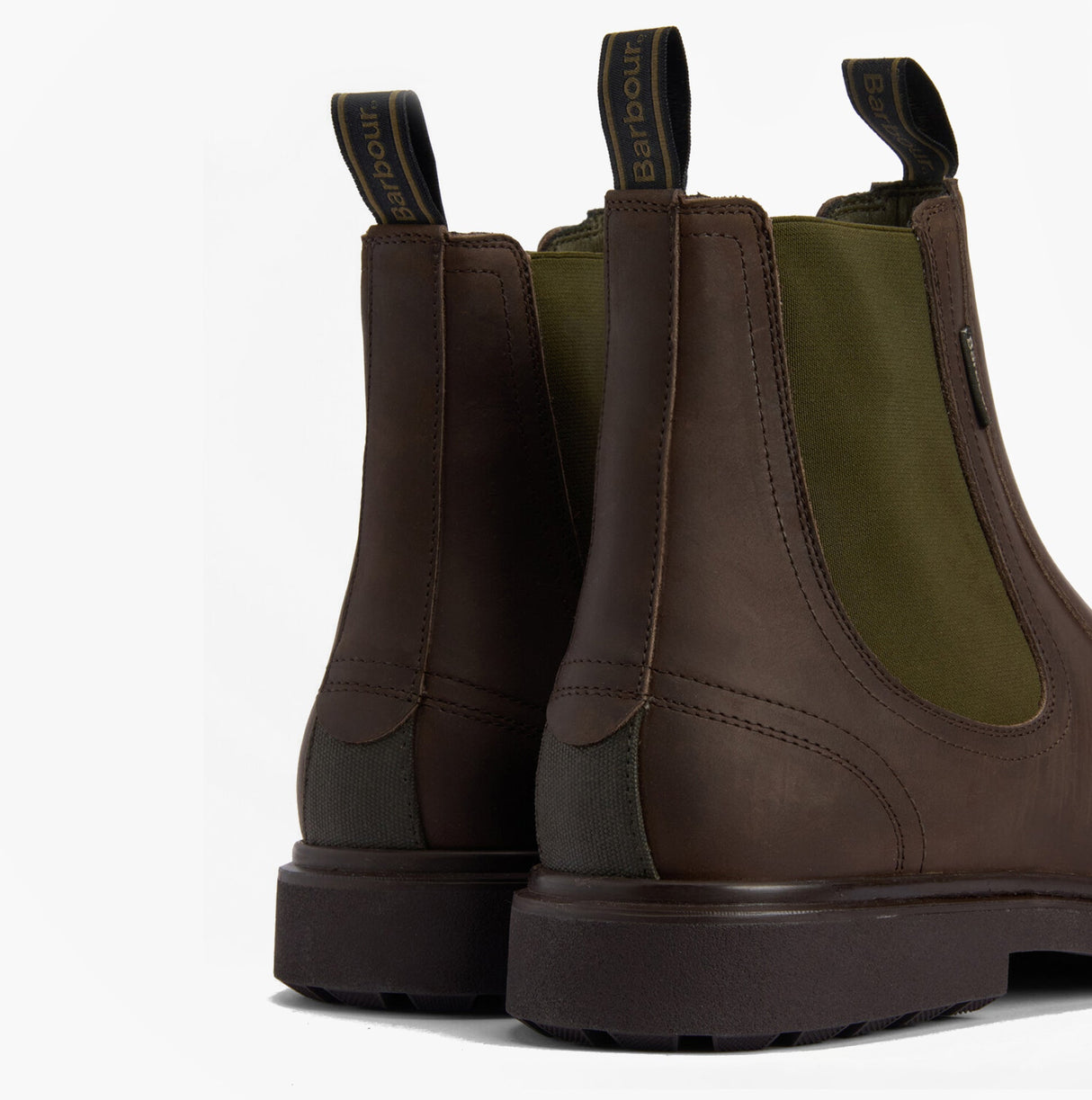 Barbour HALE Mens Chelsea Boots Dark Brown