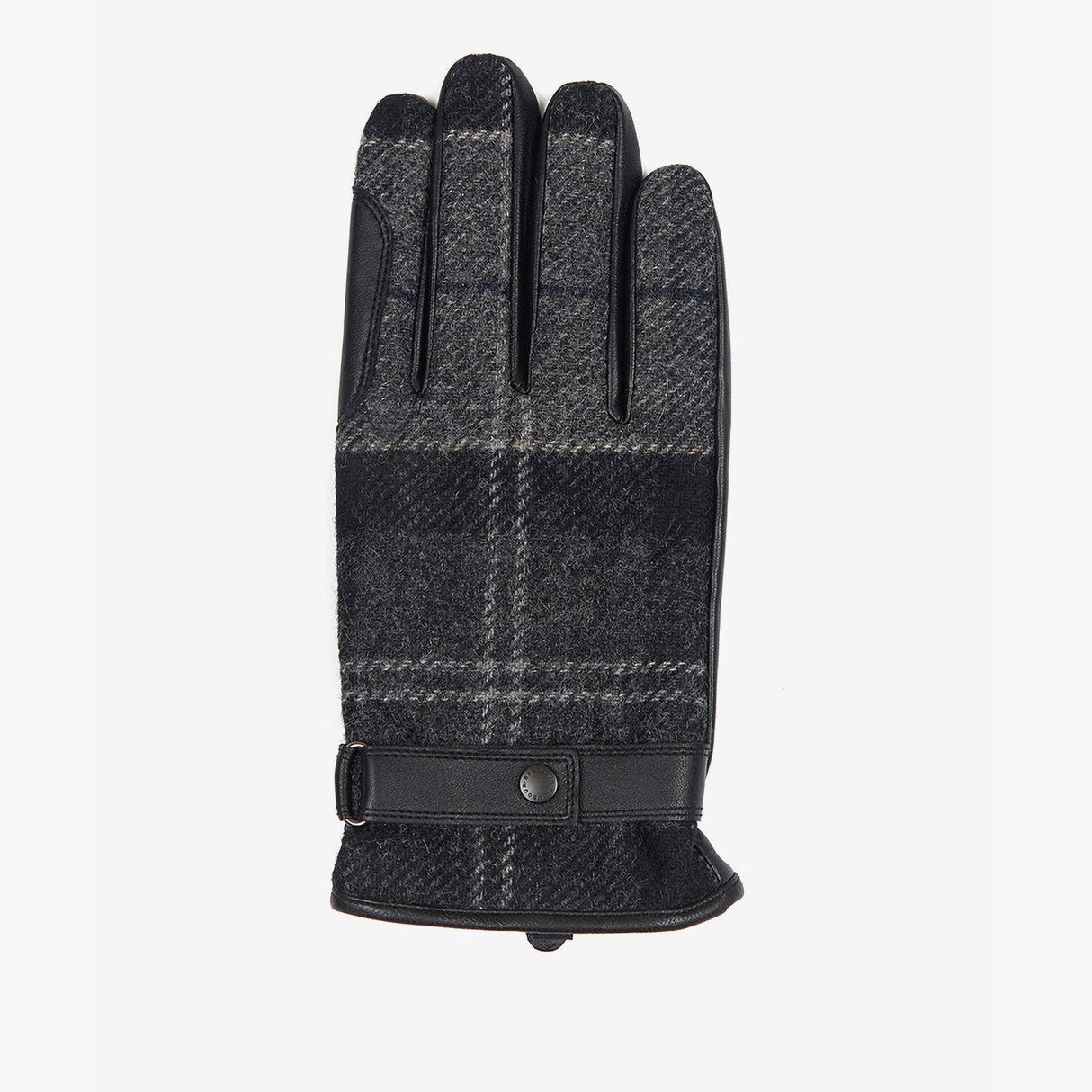 Barbour NEWBROUGH TARTAN GLOVES Mens Black/Grey