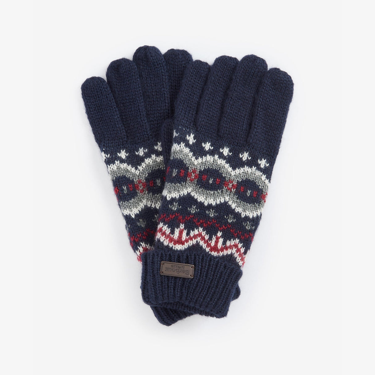 Barbour CASE FAIR ISLE GLOVES Mens Blue Granite