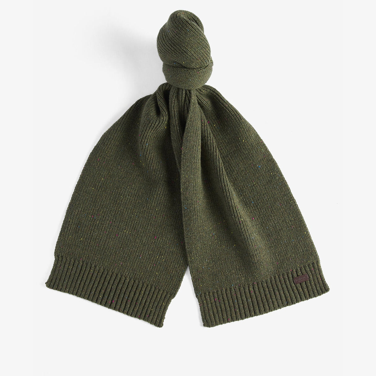 Barbour CARLTON FLECK BEANIE & SCARF Gift Set Mens Olive