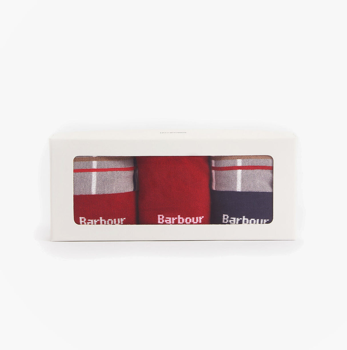 Barbour TARTAN SOCKS Mens 3 Pack Gift Box Blue Granite