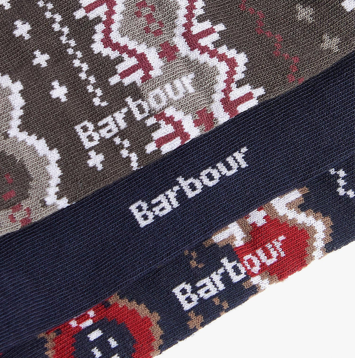 Barbour FAIRISLE Mens Gift Set Cranberry/Black Slate Mix