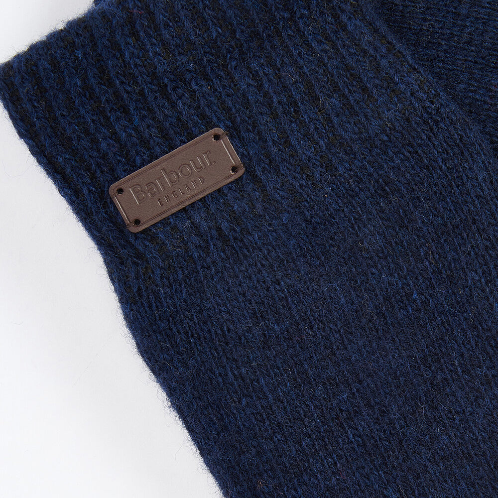 Barbour CARLTON BEANIE & GLOVES Gift Set Mens Navy