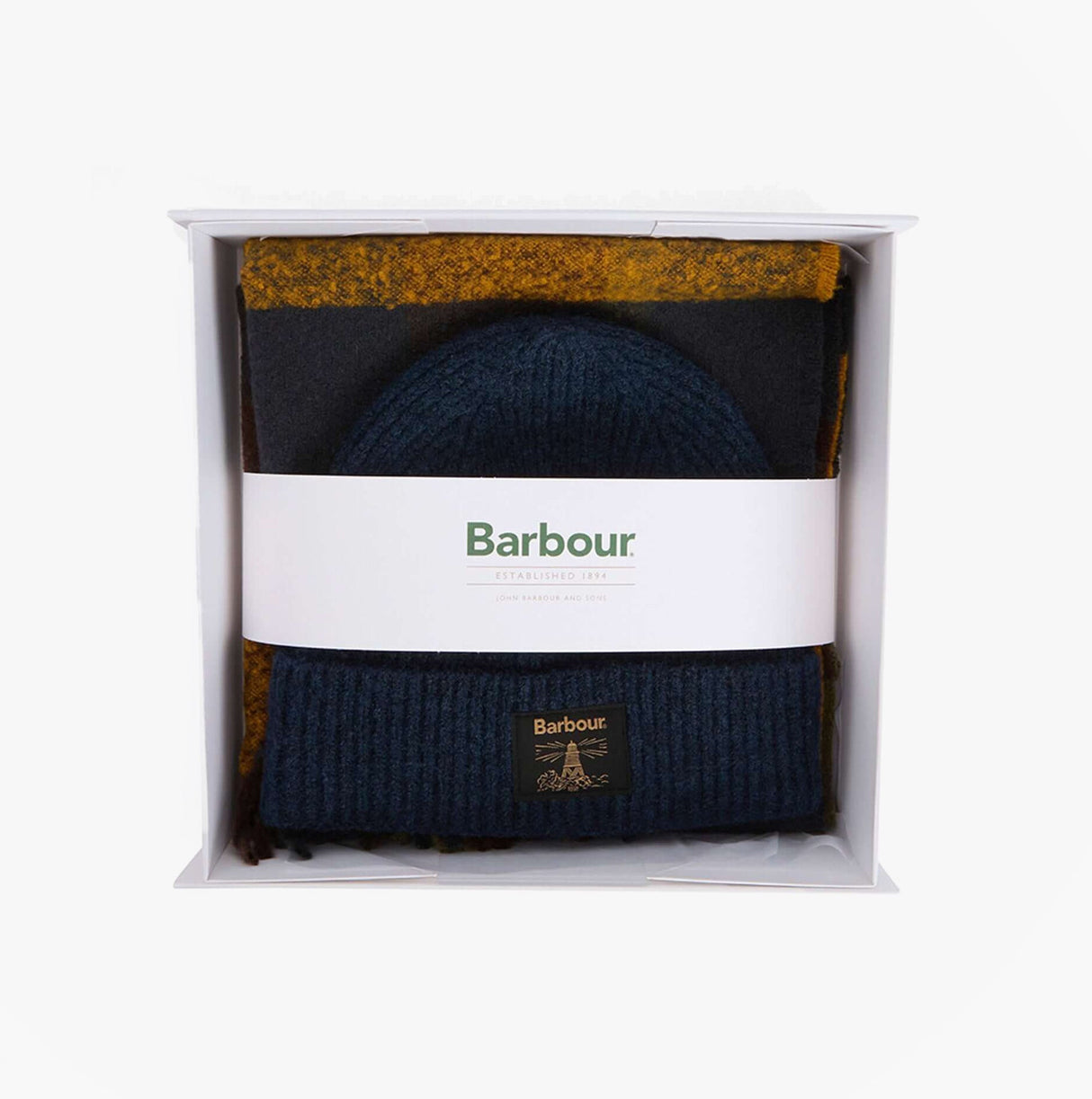 Barbour WESTERDALE BEANIE & SCARF Mens Gift Set Classic