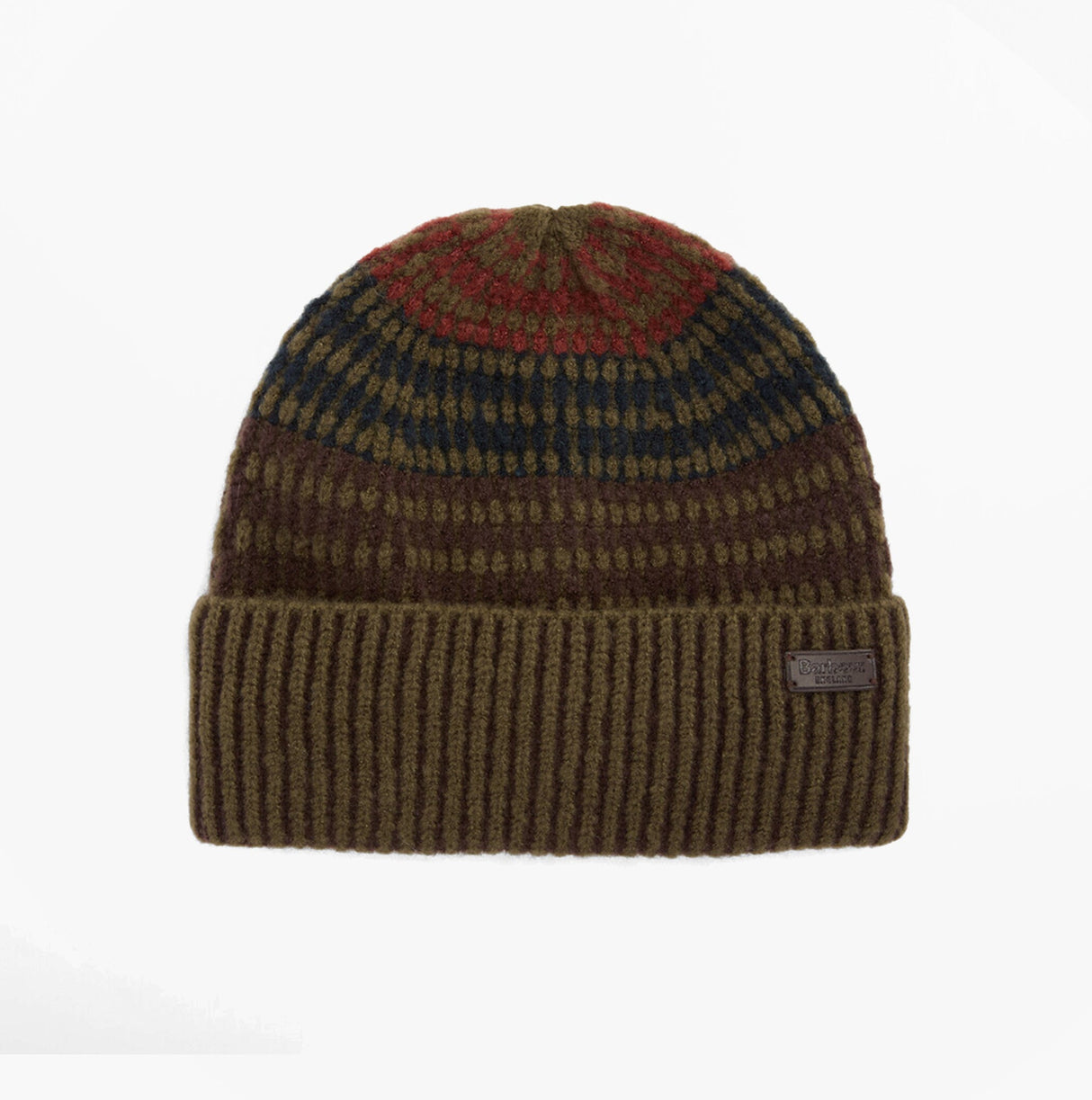 Barbour HARRAY Mens Beanie Olive/Fired Brick