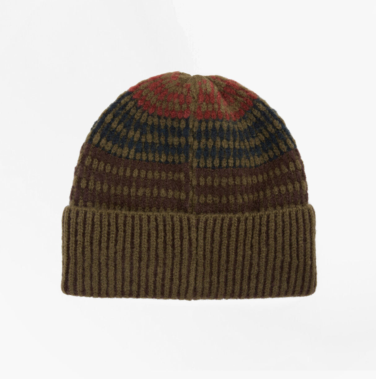 Barbour HARRAY Mens Beanie Olive/Fired Brick