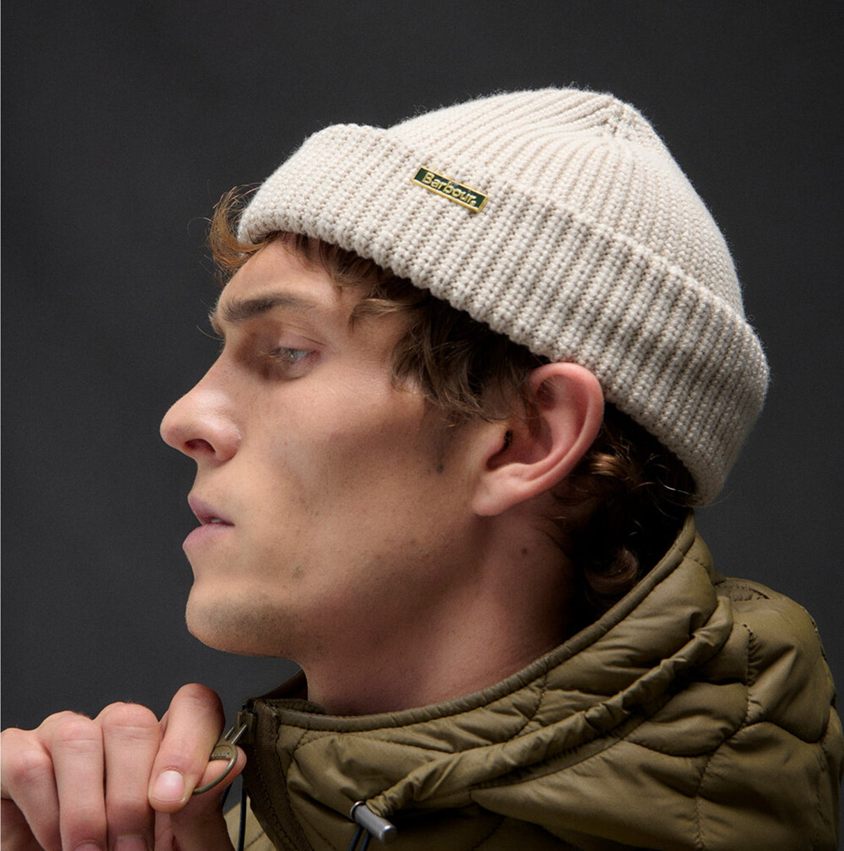 Barbour MOSELY Mens Beanie Mist