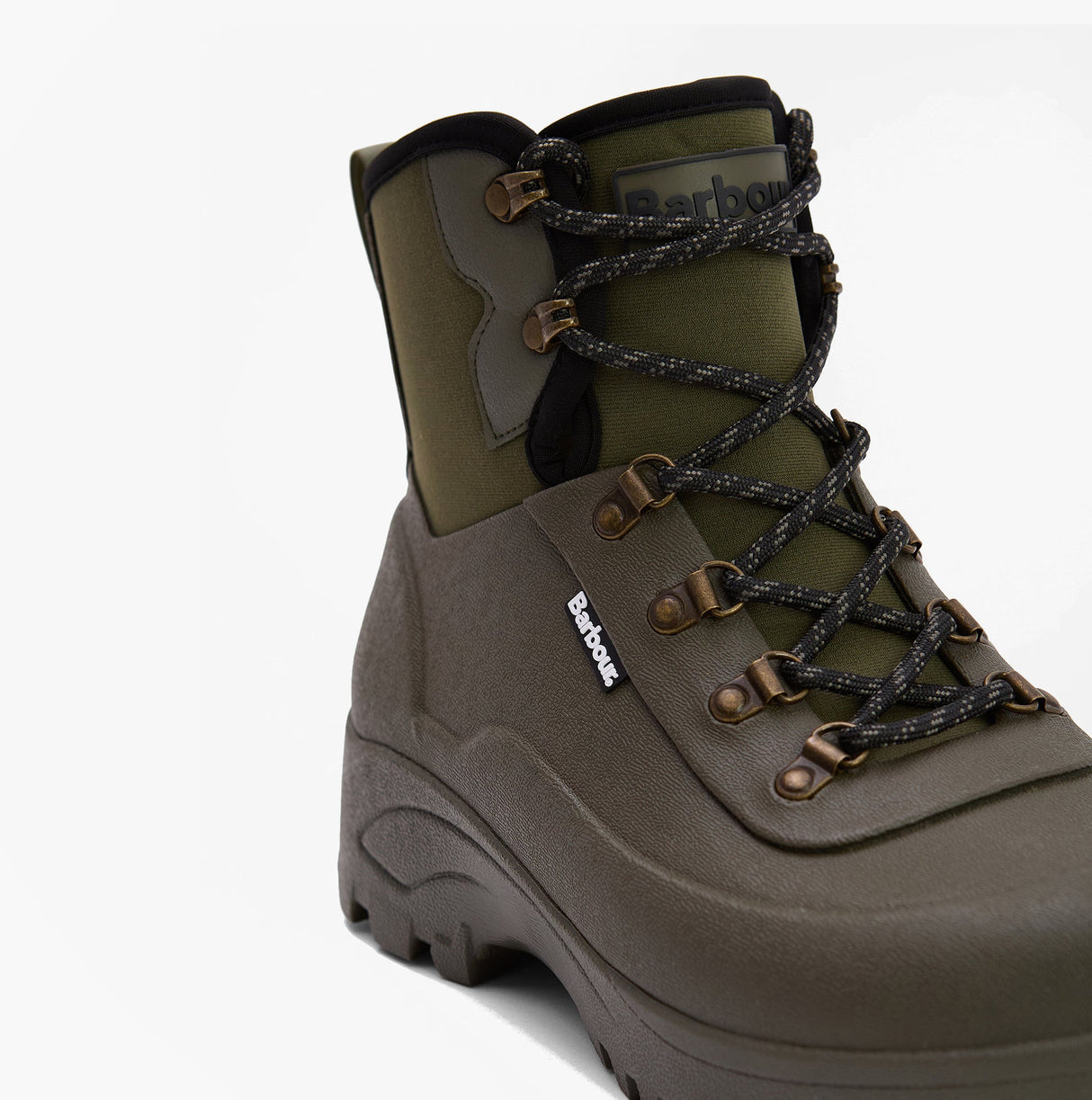 Barbour MARLOW Mens Lace Up Wellies Olive