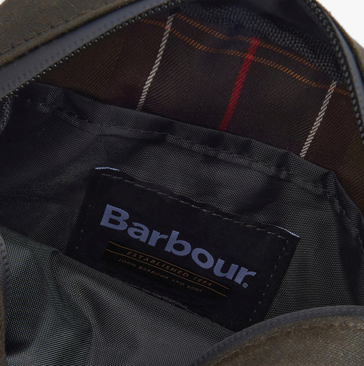 Barbour FIELD WAX Mens Crossbody Bag Olive/Black