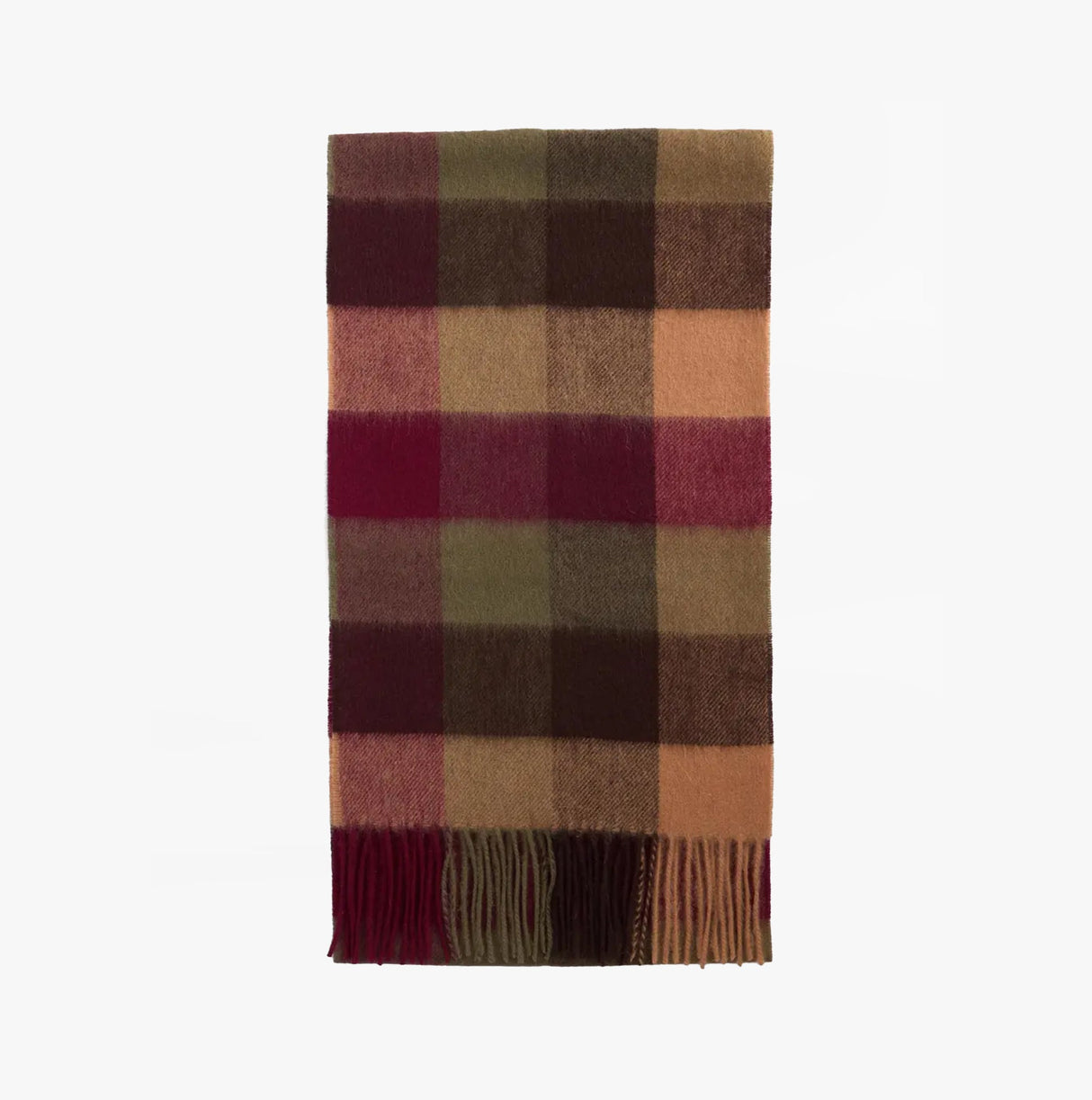 Barbour LAMBSWOOL TATTERSALL Scarf Unisex Adults Tawny Port