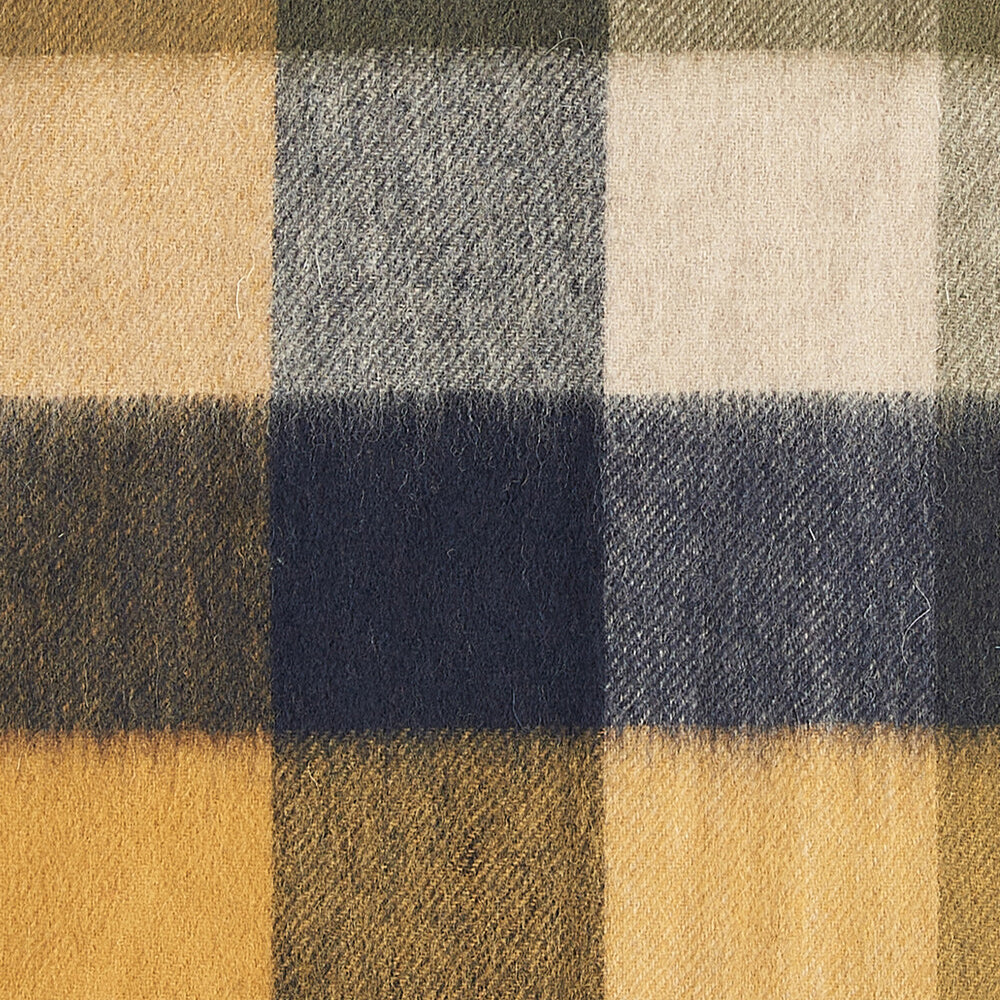 Barbour LAMBSWOOL TATTERSALL Scarf Unisex Adults Forest Mist