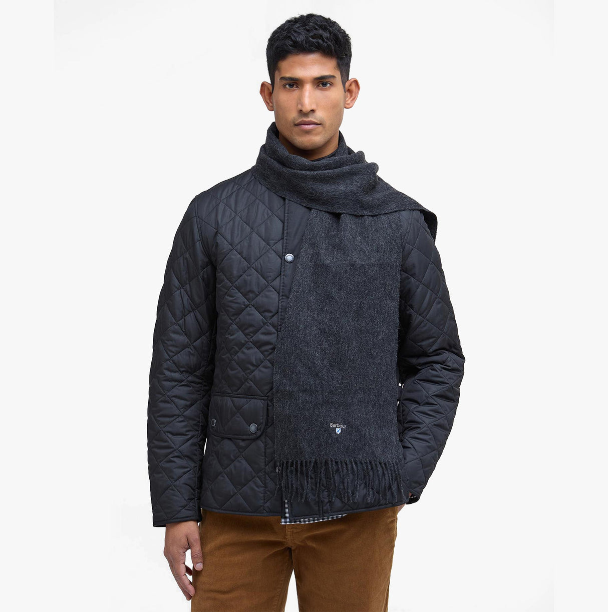 Barbour PLAIN LAMBSWOOL Mens Winter Charcoal/Grey