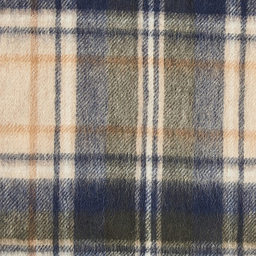 Barbour NEW CHECK Unisex Adults Tartan Scarf Sand Beige Plaid