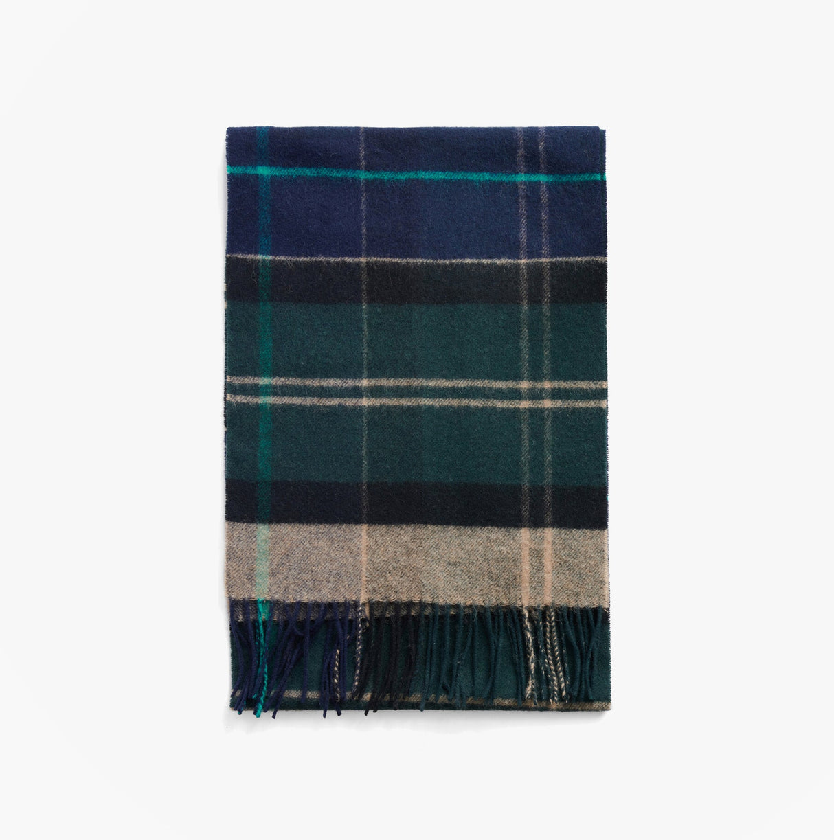 Barbour INVERNESS TARTAN Mens Scarf Green Loch