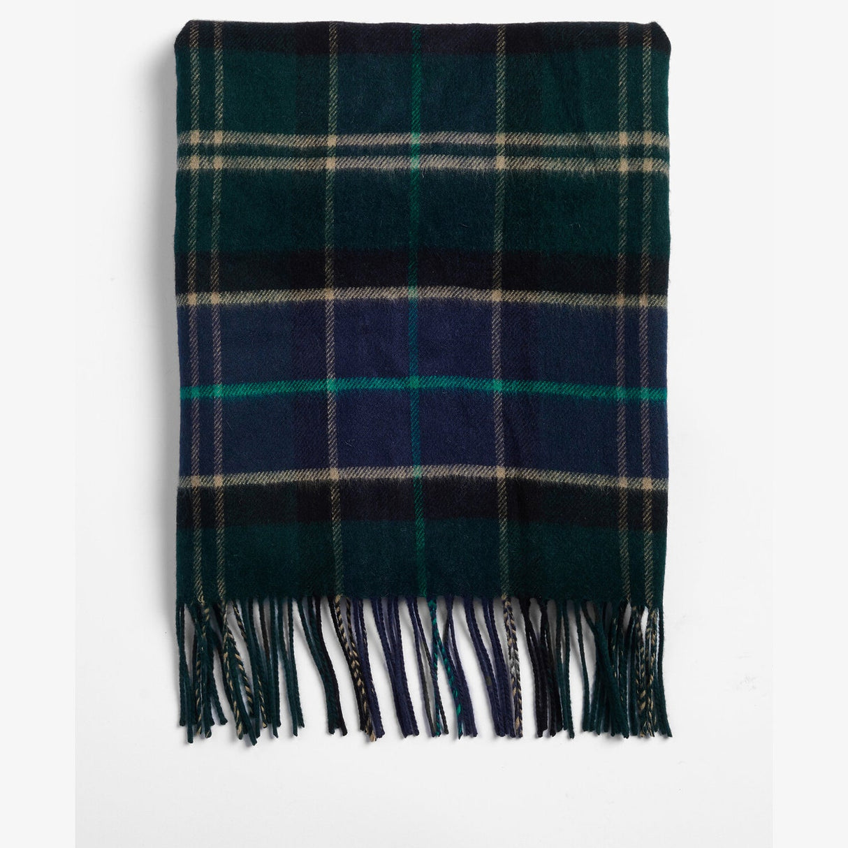 Barbour YAXLEY Unisex Adults Tartan Scarf Green Loch