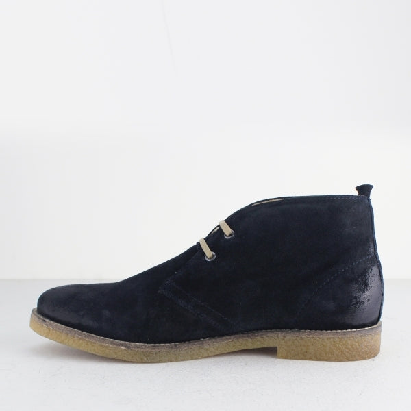 Base London PERRY Mens Burnished Suede Desert Boots Navy