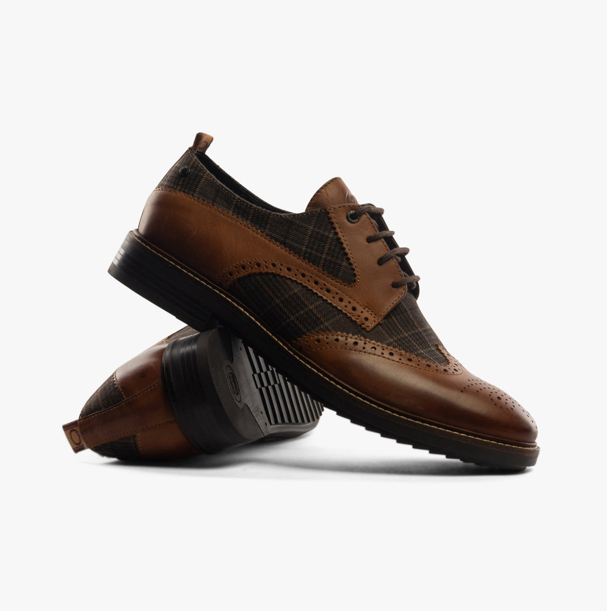 Base London NASHVILLE Mens Shoes Tan/Check