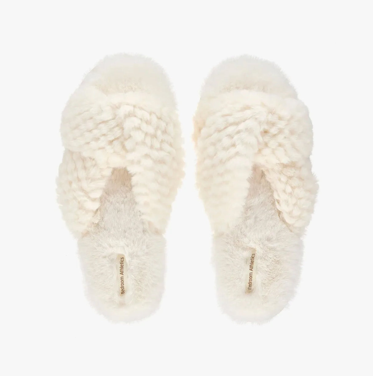 Bedroom Athletics NICKI Womens Faux Fur Slipper Sliders Cream