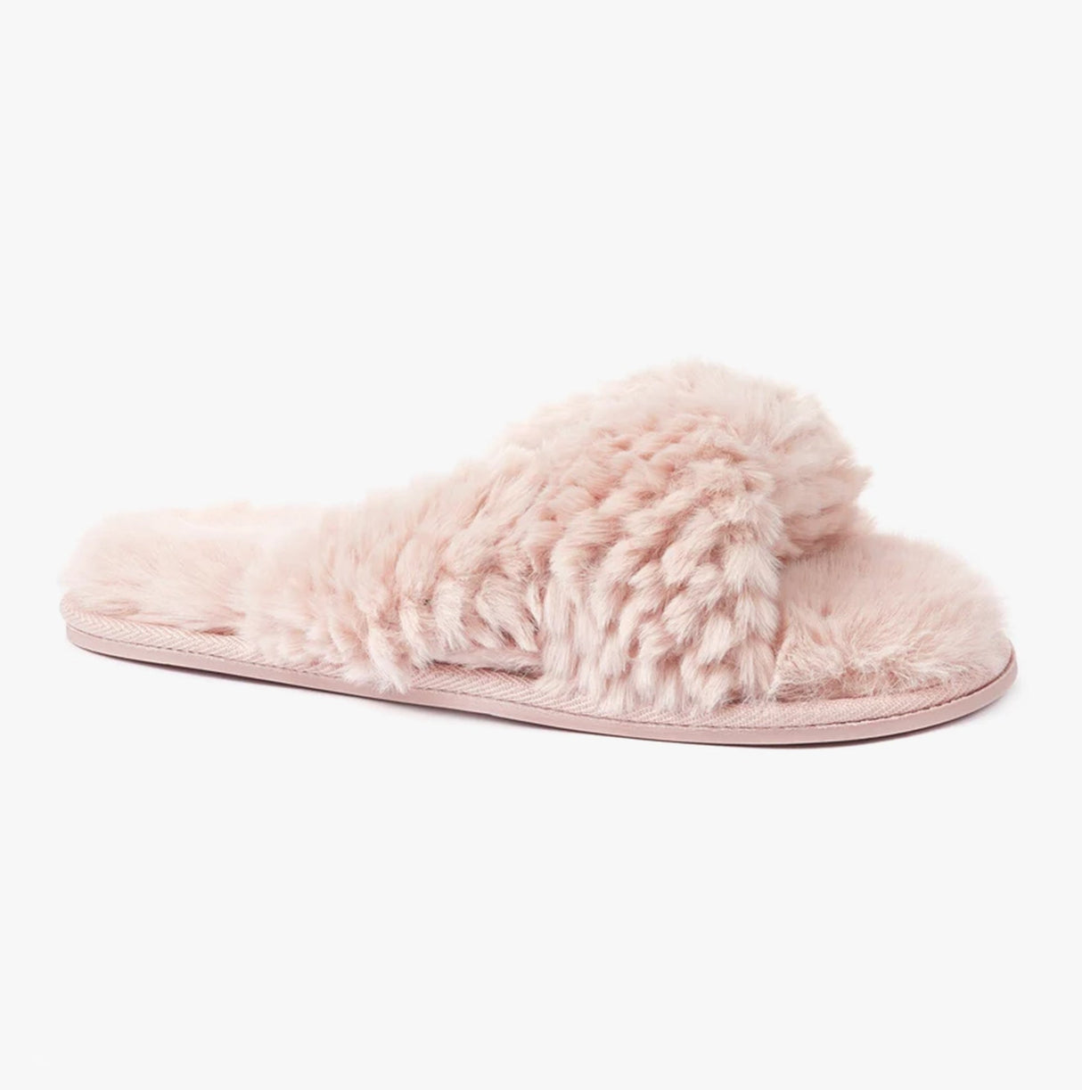 Bedroom Athletics NICKI Womens Faux Fur Slipper Sliders Dusky Pink