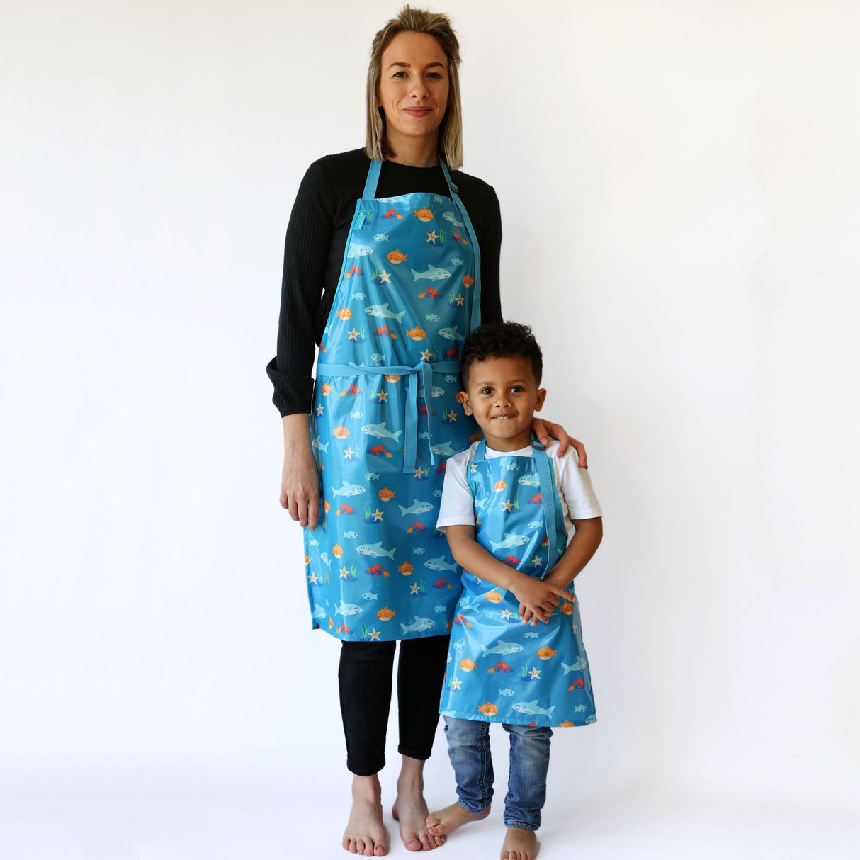 Wipeezee Apron - Child's size - Turquoise Sea Creatures