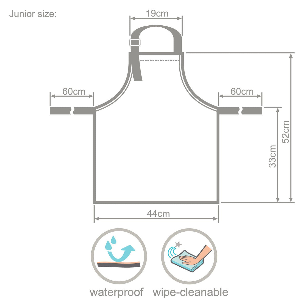 Wipeezee Apron - Child's size - Green Bunny & Veg