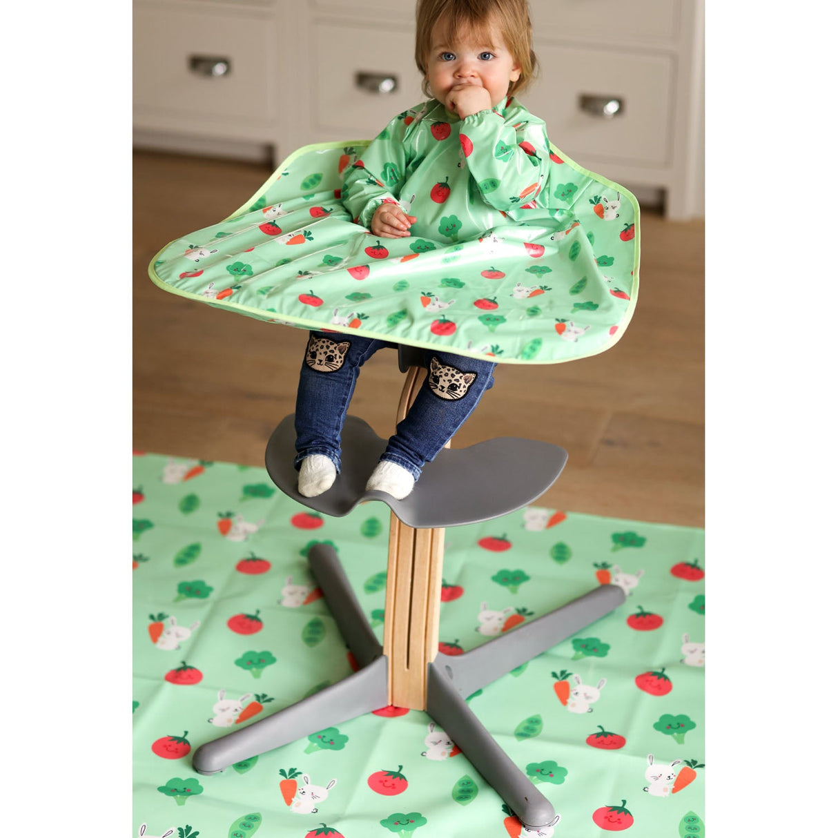 Wipeezee Splash Mat - Green Bunny & Veg