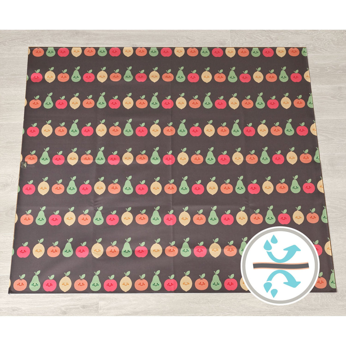 Wipeezee Splash Mat - Grey Happy Fruit