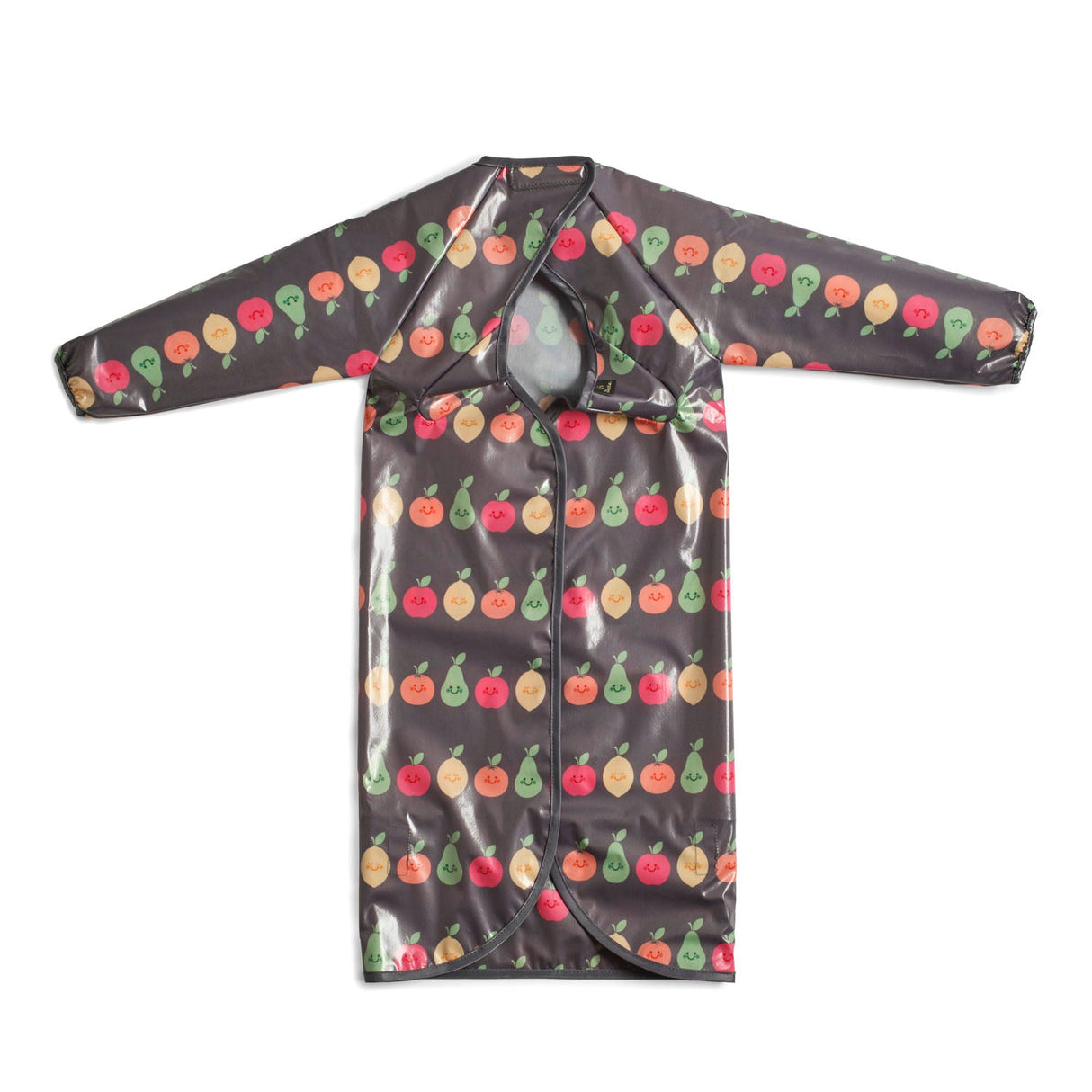 Wipeezee Coverall Bib - Grey Happy Fruit