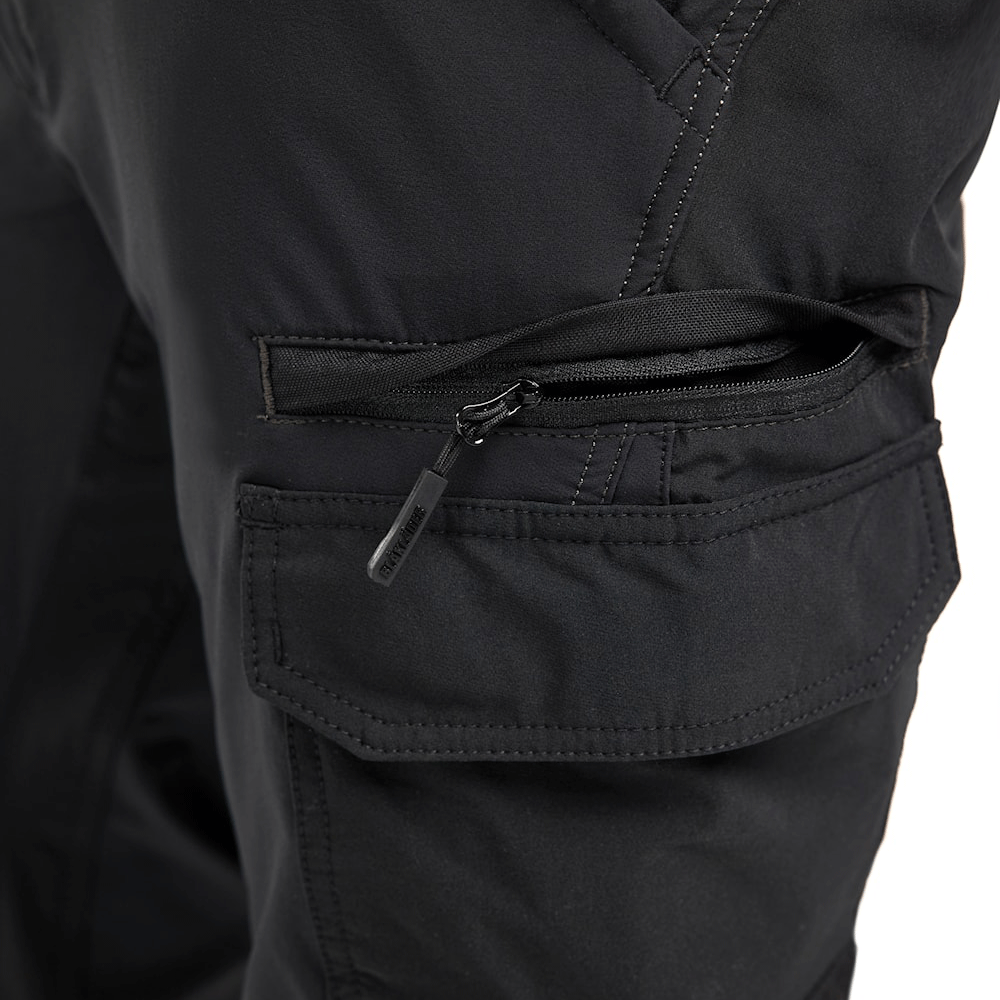 Blaklader 1422 4-Way Stretch Service Work Trousers Black/Dark Grey, 37" Waist Short Leg