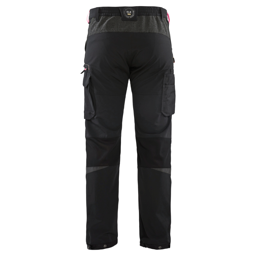 Blaklader 1422 4-Way Stretch Service Work Trousers Black / Red
