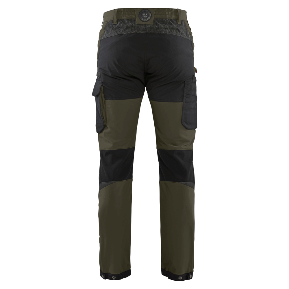 Blaklader 1422 4-Way Stretch Service Work Trousers Olive Green
