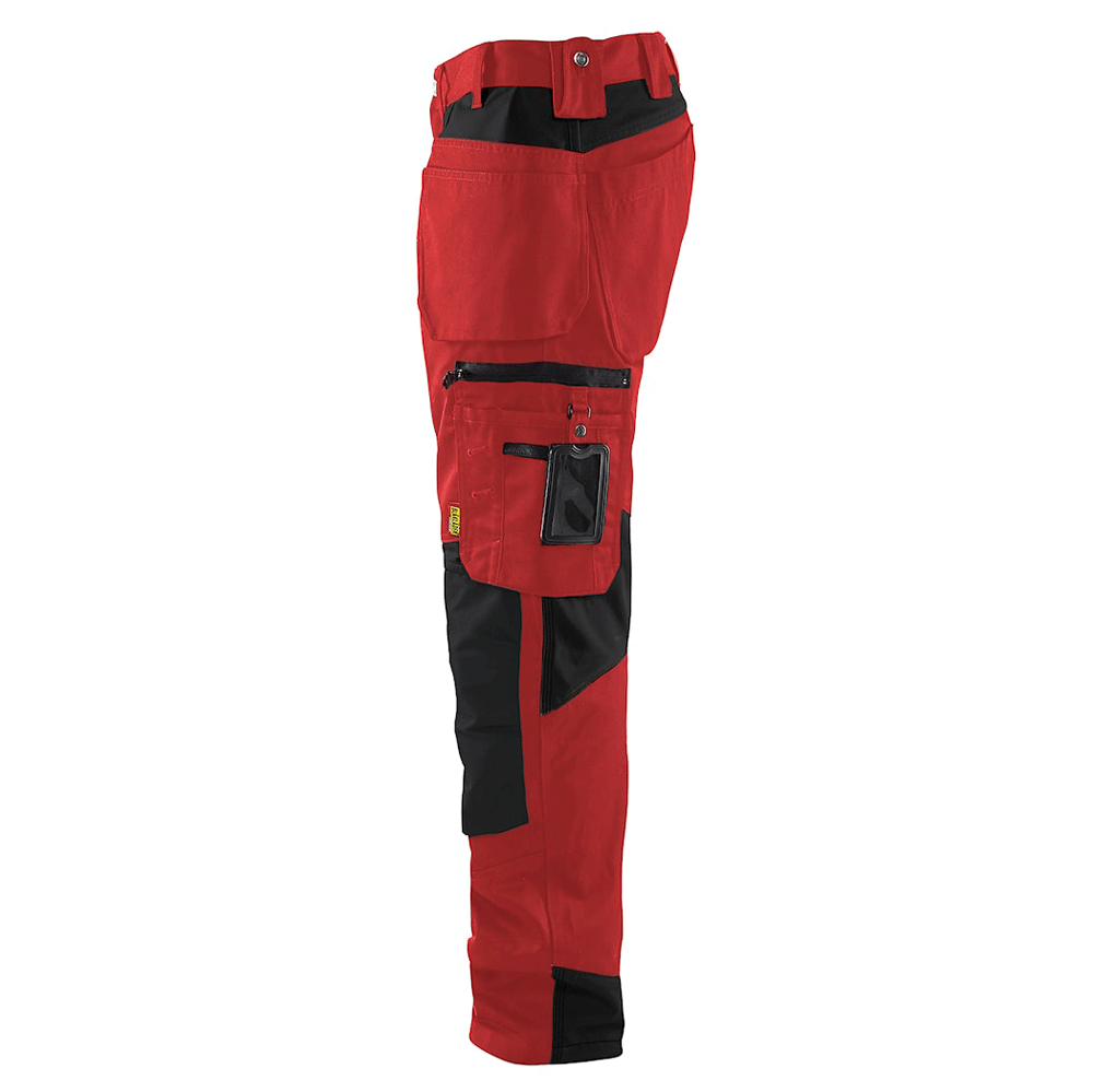 Blaklader 1555 Holster Pocket Craftsmen Work Trousers Red / Black