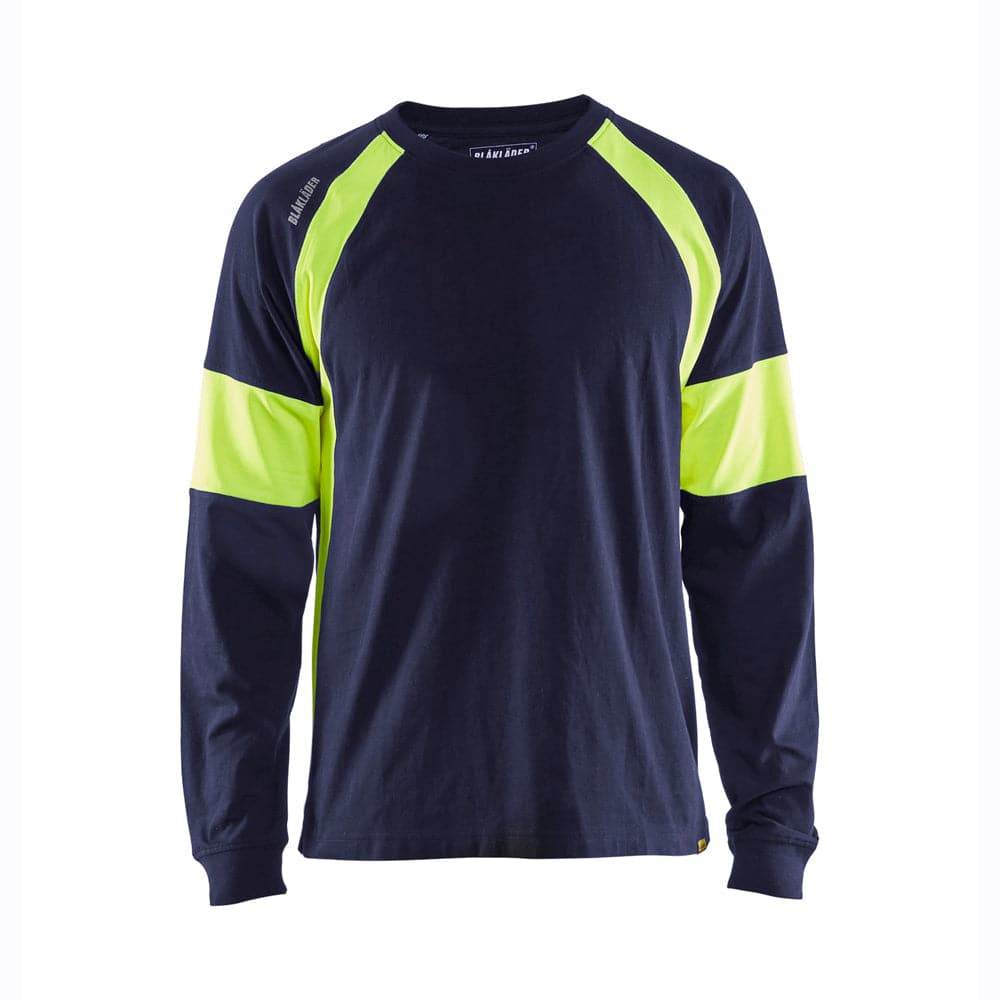 Blaklader 3520 Long Sleeved T-Shirt with Hi-Vis Panels