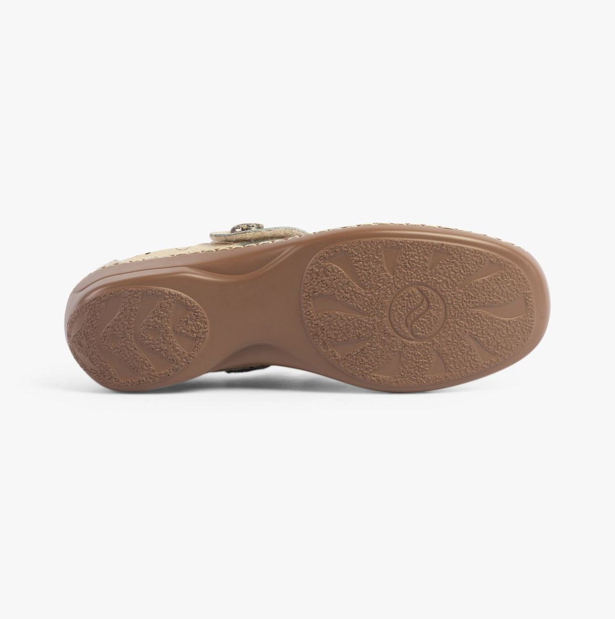 Boulevard CHARLOTTE Womens Leather Mary Jane Shoes Beige