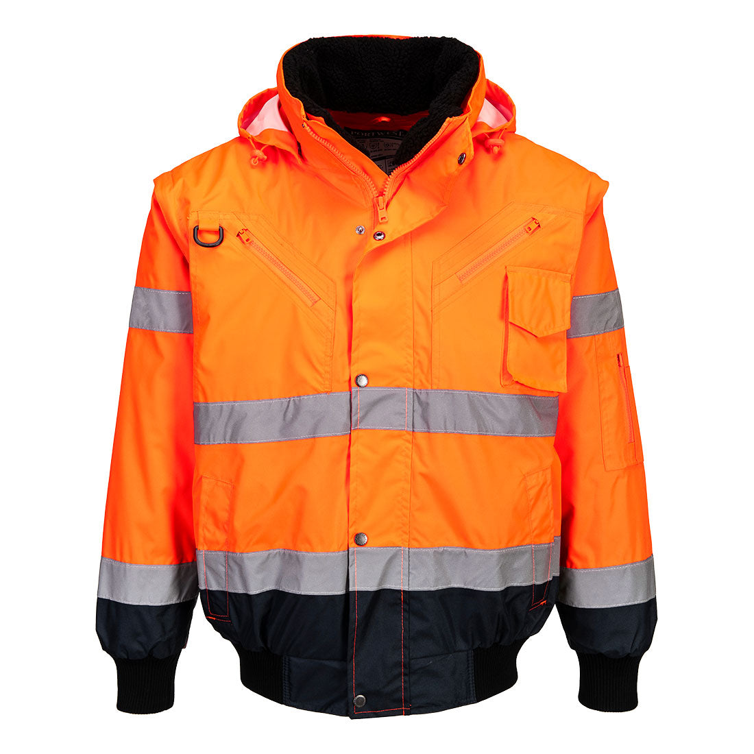 Portwest Hi-Vis 3-in-1 Contrast Bomber Jacket