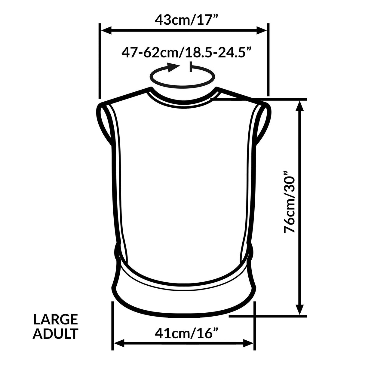 Tabard style adult bib - Large Blue