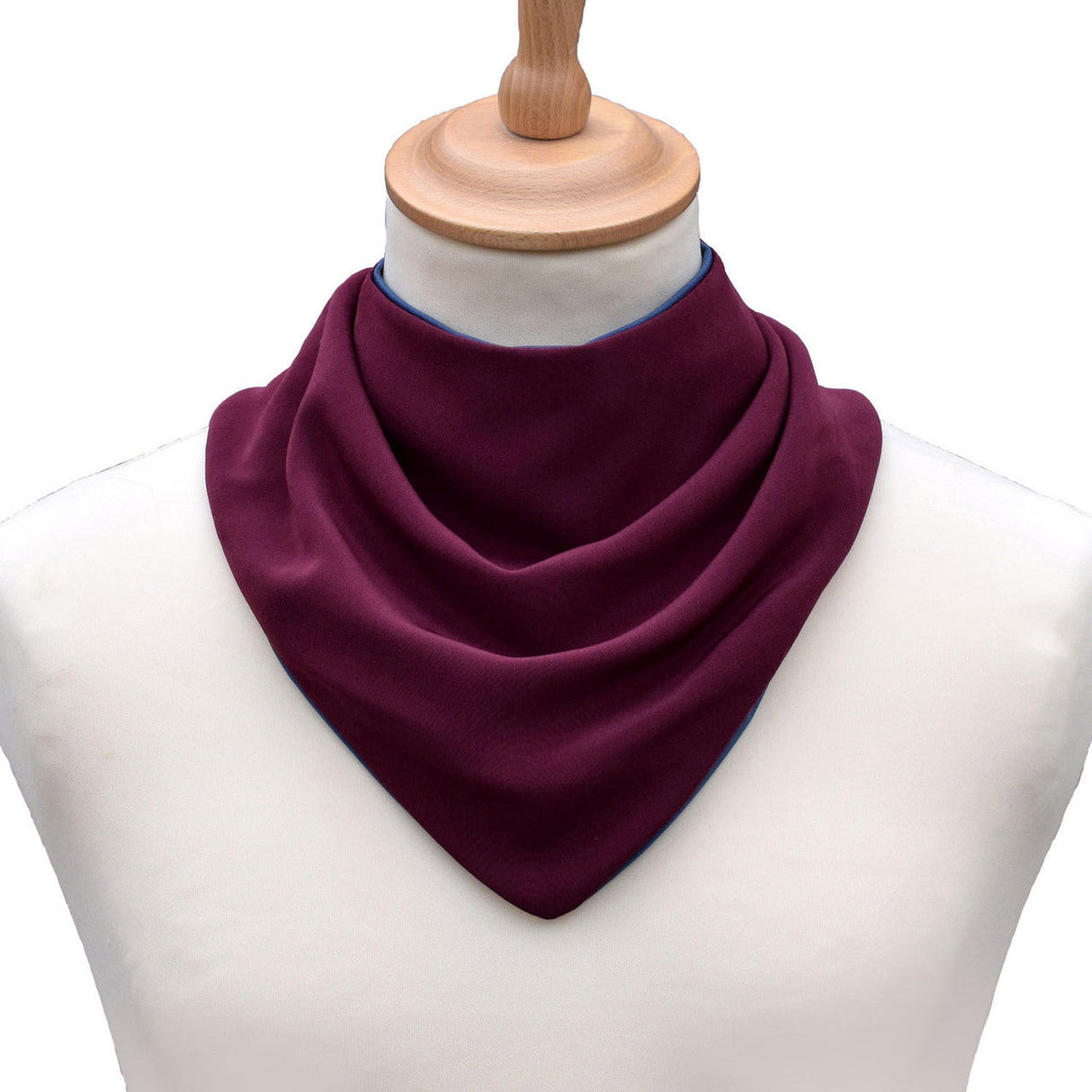 Premium Neckerchief Style Adult Dribble Bib - Waterproof & Discreet - Medium - Burgundy