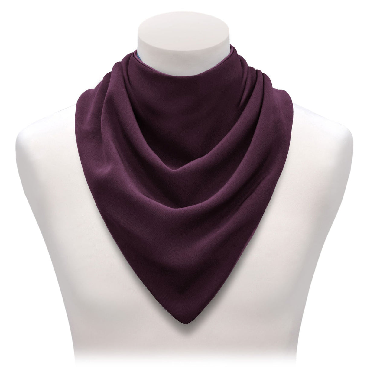 Premium Neckerchief Style Adult Dribble Bib - Waterproof & Discreet - Large - Aubergine