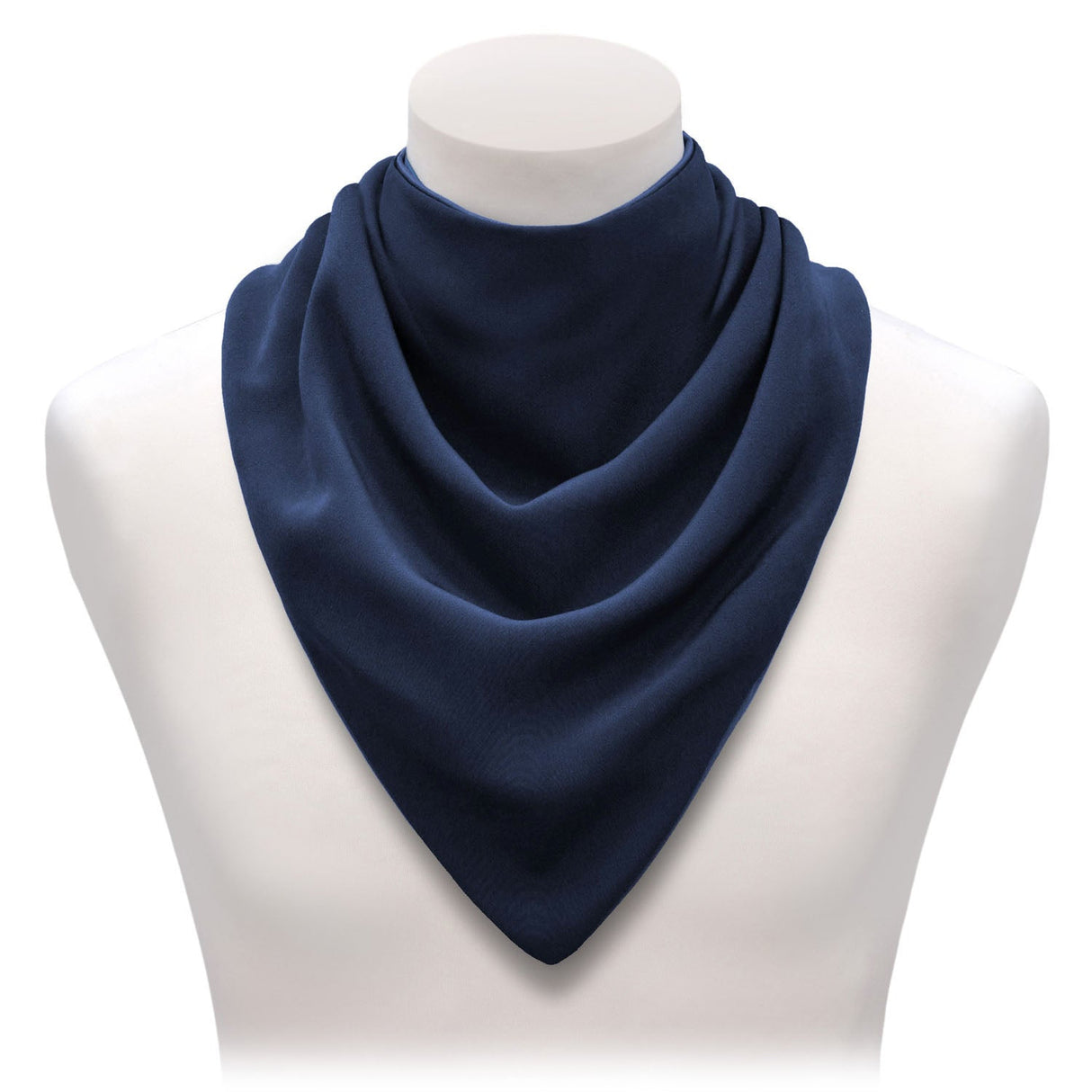 Premium Neckerchief Style Adult Dribble Bib - Waterproof & Discreet - Large - Navy
