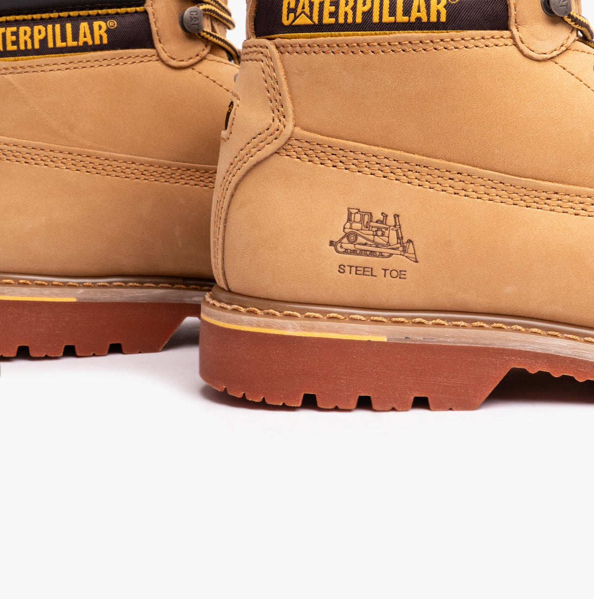 CAT HOLTON SB Mens Leather Safety Boots Honey