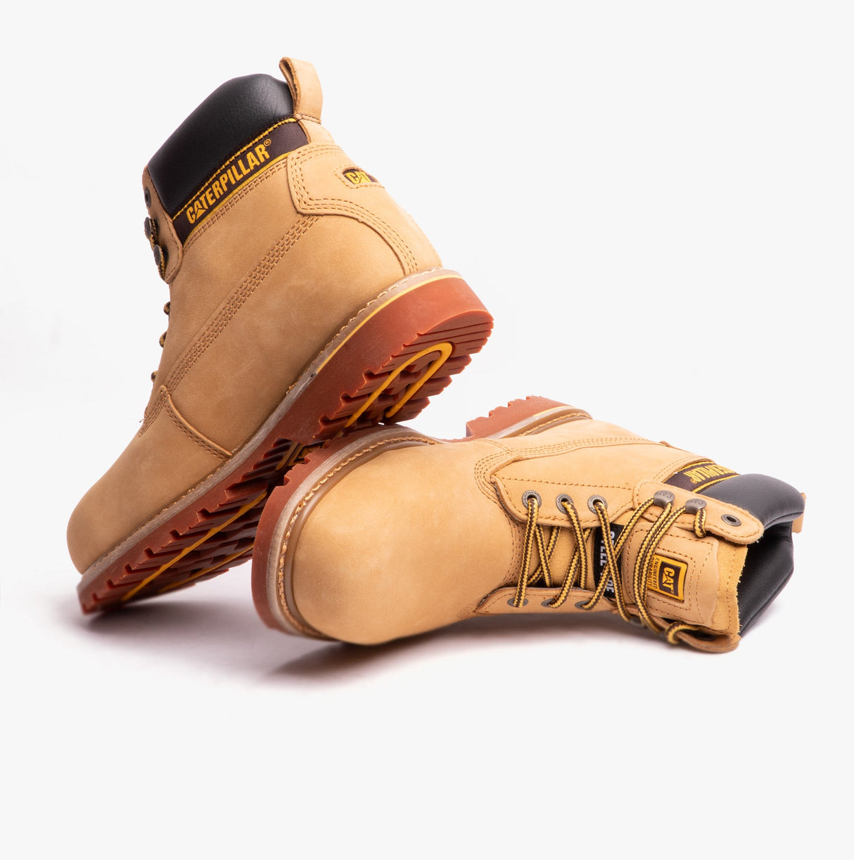 CAT HOLTON SB Mens Leather Safety Boots Honey