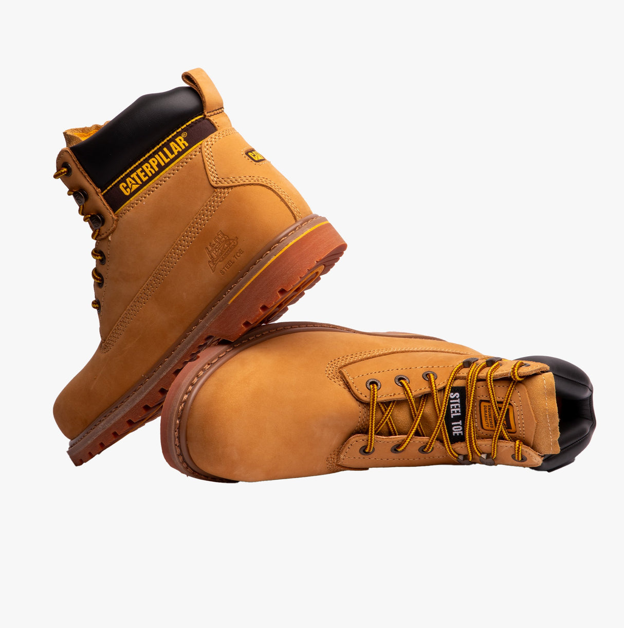 CAT HOLTON S3 Mens Leather Safety Boots Honey