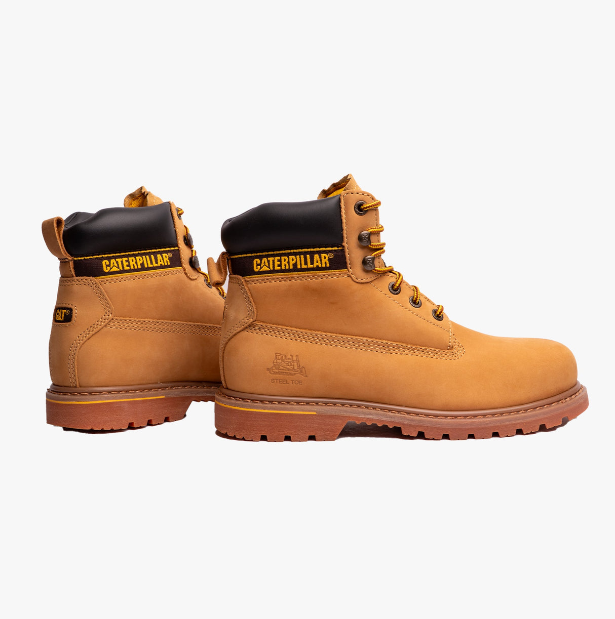 CAT HOLTON S3 Mens Leather Safety Boots Honey