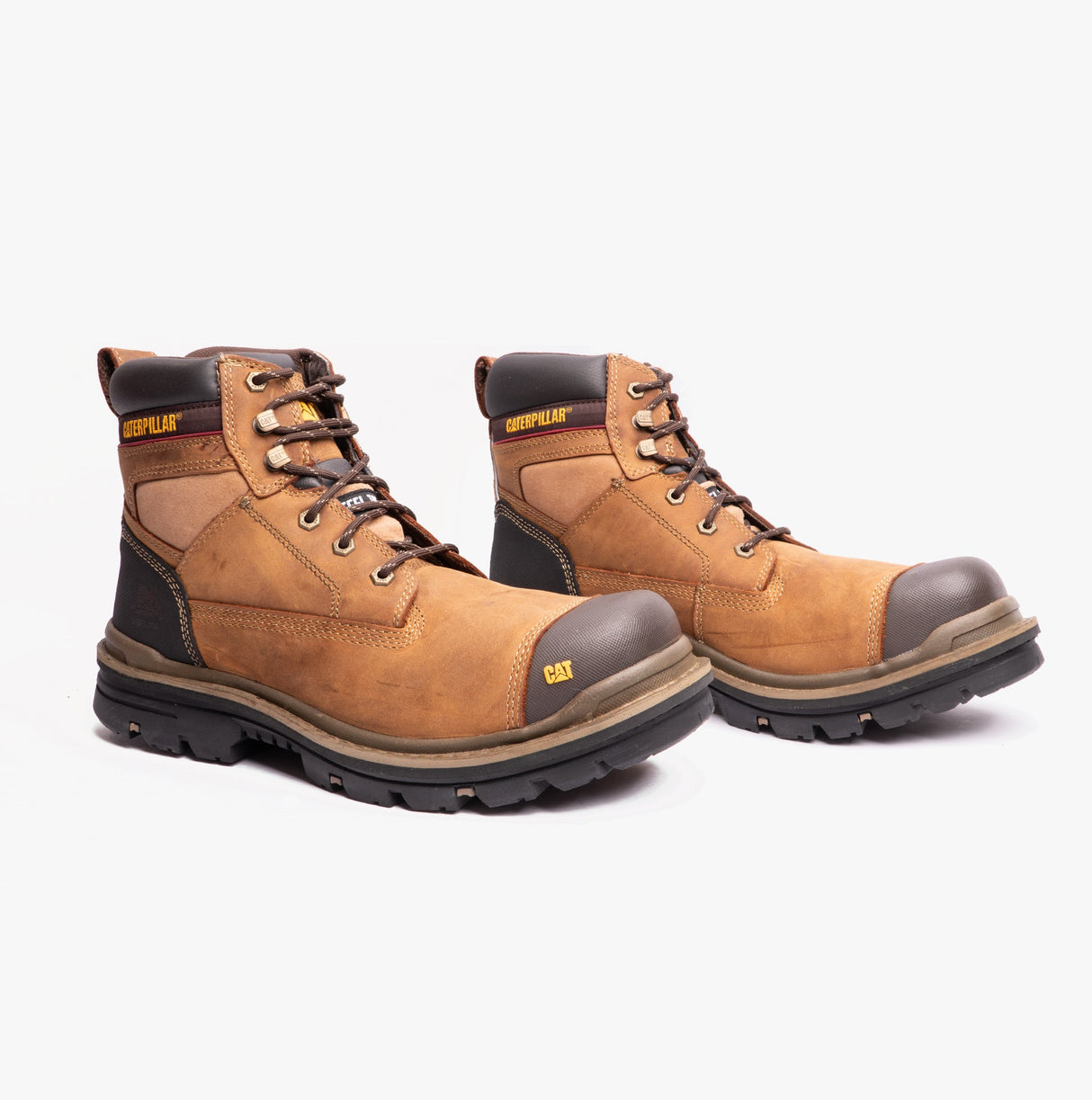 CAT GRAVEL 6" Mens Leather Safety Boots Beige