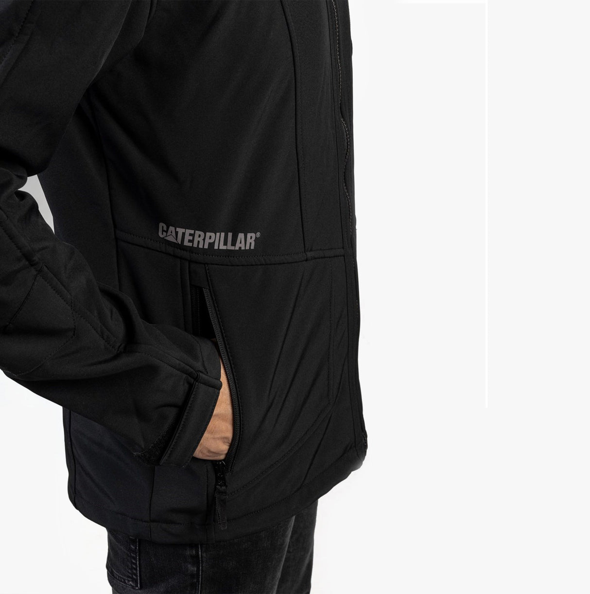 CAT MERCURY SOFT SHELL Mens Hooded Jacket Black