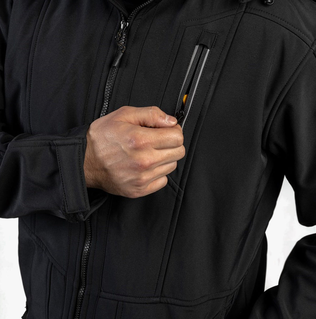 CAT MERCURY SOFT SHELL Mens Hooded Jacket Black