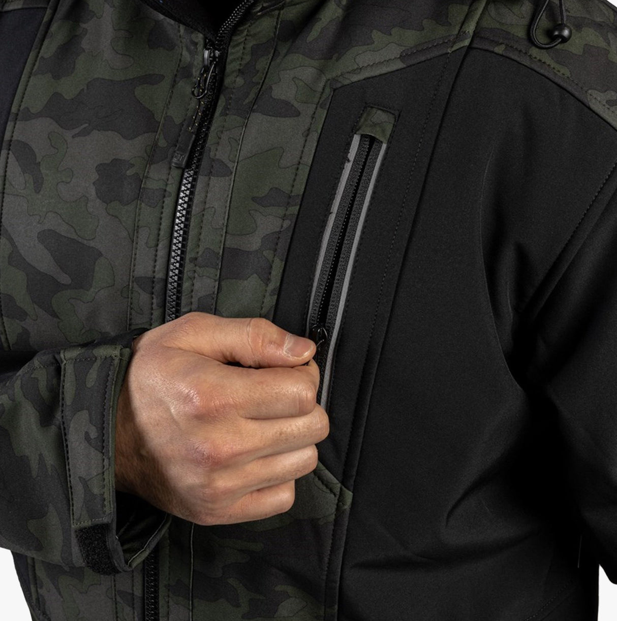 CAT MERCURY SOFT SHELL Mens Hooded Jacket Multicoloured