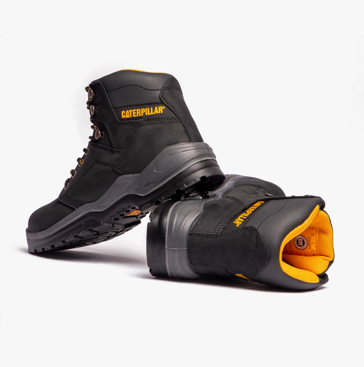 CAT STRIVER Mens Leather Safety Boots Black