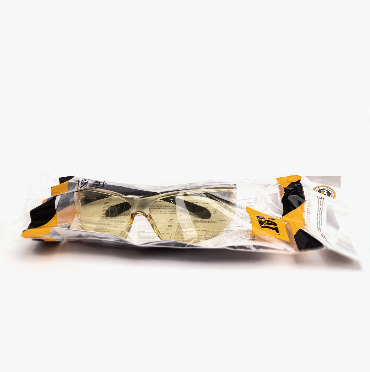 CAT MORTAR Protective Rimless Safety Glasses Sunglasses Yellow One Size