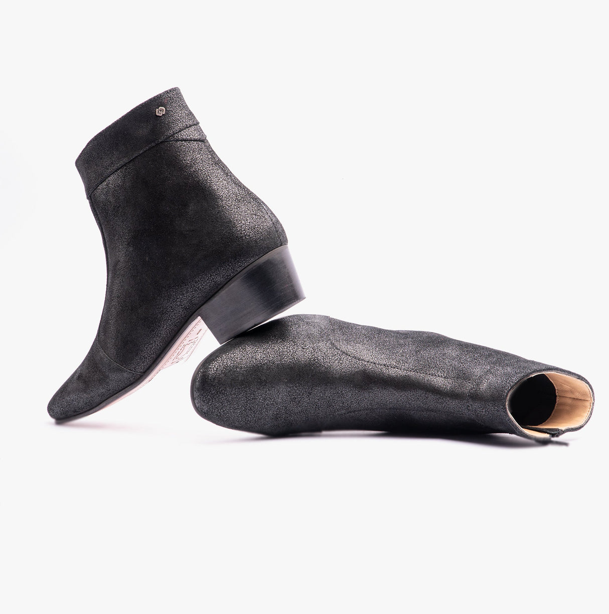 Club Cubano CAESAR Mens Cuban Heel Boots Black Foil